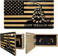 Bellewood Designs Hidden Gun Shelf - Dont Tread on Me Concealment Shelf - Quick Access Patriotic Hidden Gun Storage with Magnetic Lock - Safe & Secure Gun Concealment Furniture - Made in USA