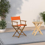 Casual Home 18" Director's Chair Honey Oak Frame with Tangerine Canvas