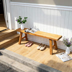 Wooden Bench Indoor Farmhouse Narrow Entryway Bench, Skinny Bench for End of Bed, Entryway Benches, Noddle Wood Bench for Dining Room (39.37in)