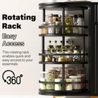 Buffet Cabinet with Storage,Sideborad Buffet Cabinet with Drawer & 2Doors,Kitchen Buffet Storage Accent Cabinets with 360°Rotating Organizer for Living Room, Entry, Hallway