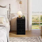 LIKIMIO Nightstand with Charging Station, 3 Drawers Modern for Bedroom