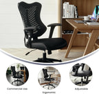 Flash Furniture Kale High Back Designer Black Mesh Executive Swivel Ergonomic Office Chair with Adjustable Arms