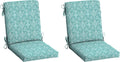 Arden Outdoor Dining Chair Cushion, 2 Pack, 20 x 20, Rain-Proof, Fade Resistant, Turquoise Daphne Medallion