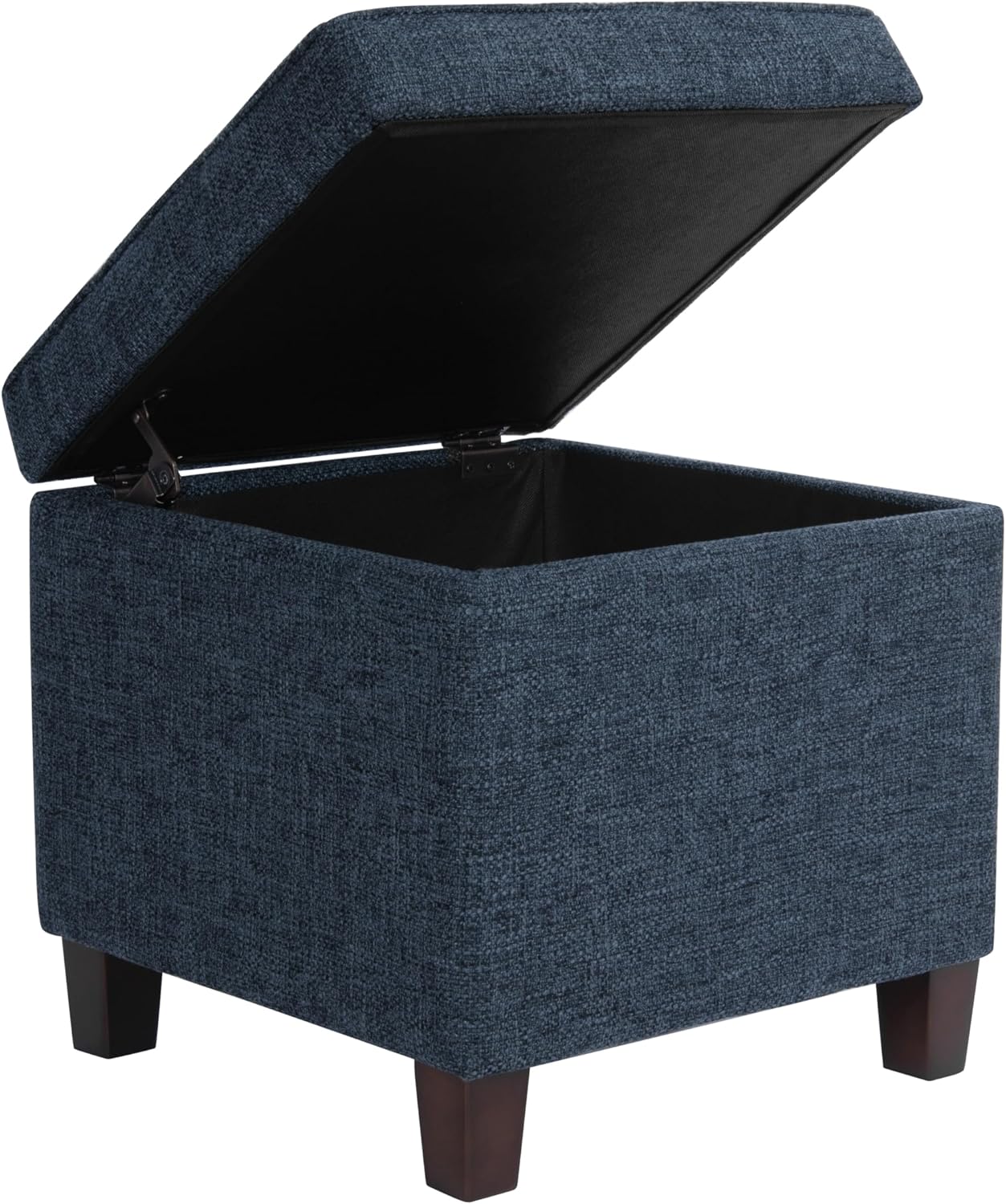 Homepop Square Tufted Storage Ottoman - Dusty Navy
