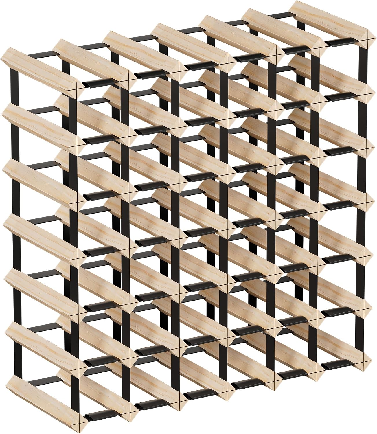 Urban Deco Wooden Wine Rack Countertop- Stylish Wine Racks for Cabinets, Perfect for Organizing and Displaying Your Wine Collection, Sturdy & Space-Saving Wine Storage Solution(42 Bottles)
