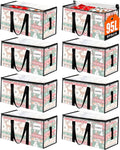 8 Pack Extra Large Heavy Duty Moving Bags,Clear Large Storage Bags with Lids,Moving Boxes with Zippers