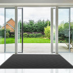 Durable Indoor Outdoor Door Mat, 3' x 5' Heavy Duty Front Door Mat for Entryway, Non-Slip Backing, Stain and Fade Resistant, Absorbent Commercial Floor Mat for High Traffic Area, Black