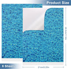 6 Sheets DIY Ripple Water Sticker Floorboard Artificial Water Wave Paper Sticker with Adhesive Backing for Lake Scene Dolls House Deco Diorama Supplies -Blue 11.6 X 8.3 Inch