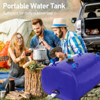 240L/63.4 Gallon Large Capacity Collapsible Water Storage Bladder, Portable Foldable Soft Water Bladder Tank, Leakproof Tear-Resistant Emergency Water Container for RV, Truck & Outdoor Use