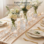 DomeStar 1000PCS Diamond Decorations, Clear Fake Diamonds Acrylic Craft Gems Crystals for Vase Fillers Wedding Table Scatters Party 5 Sizes（0.16''-0.9'')