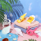 CHENGU 10 Pcs Beach Towel Clips Towel Clips Chair Holders for Beach Chairs Jumbo Size Plastic Clothes Pins Flamingo Parrot Pineapple Watermelon Seashell Ice Cream Beer Mug(Distinctive Style)