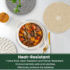 8 Inch Trivets for Hot Dishes, Hot Pots and Pans, Thick Heat Resistant Large Coaster for Kitchen, Hot Pads, Kitchen Essentials, Kitchen Decor for Table & Countertop with Storage Basket, 5 Pcs