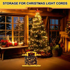 4Pcs ABS Heavy Duty Extension Cord Storage Reel Christmas Light Storage Holder Portable 100ft Cord Organizer Yellow H-shape Wrap-Holds Extension Spools Cord Winder for Indoor & Outdoor