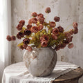 Yinder 8 Pcs Artificial Peonies Stems, 26'' Faux Peony Branch Vintage Silk Flowers for Vase Filler, Fall Home Decor, Rustic Farmhouse Wedding Table Centerpiece DIY Bouquet(Tan, Light Orange)