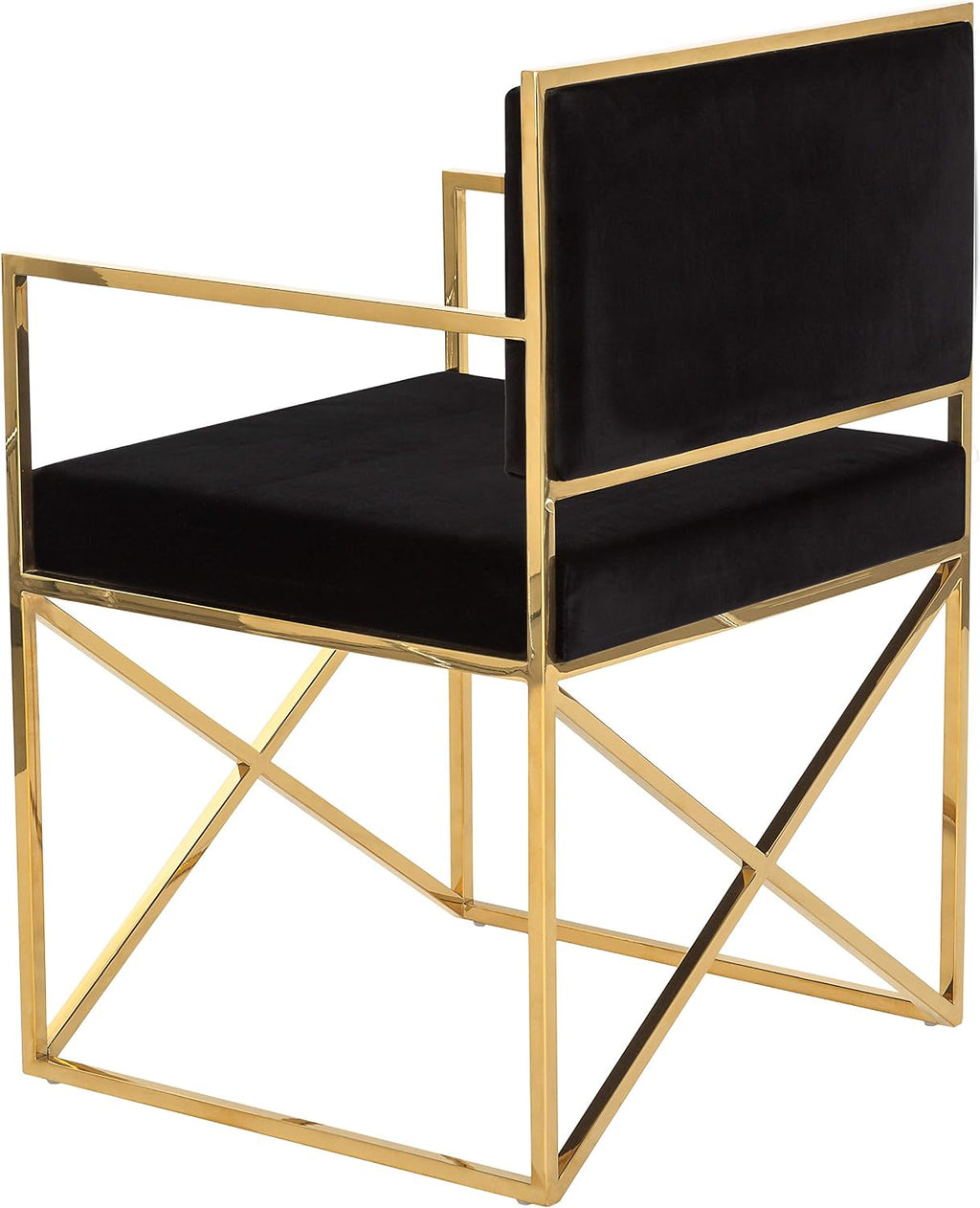 SAFAVIEH Couture Collection Kian Gold and Black Velvet Directors Chair