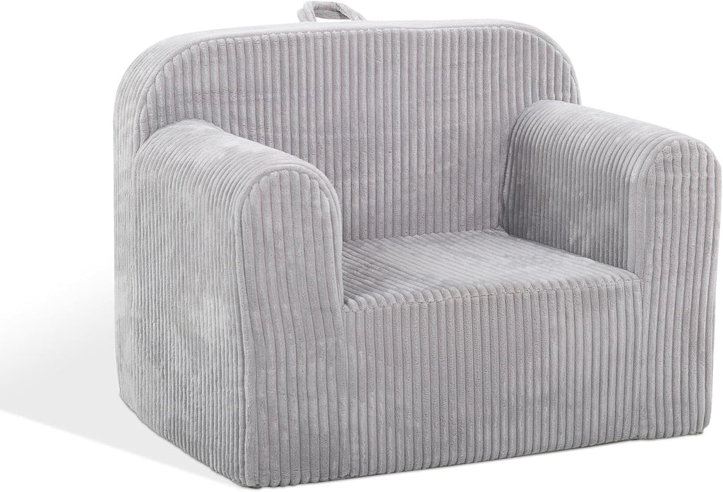 Ulax furniture Kids Convertible Sofas Children Lounge Chair (Grey)