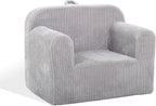 Ulax furniture Kids Convertible Sofas Children Lounge Chair (Grey)