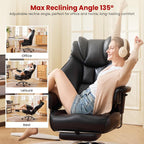 Clome 500lbs Big and Tall Office Chair Adjustable Lumbar Support for Back Pain, Extra Wide Seat Executive Office Chair Thick Armrest Pad, Heavy Duty Base Ergonomic Computer Desk Chair
