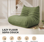 Bean Bag Chair for Adults Fireside Floor Lazy Sofa Couches Corduroy Cozy Sofas with Ergonomic Design Memory Foam Lounger Couch for Dorm, Apartment and Gaming Venue,Olive Green