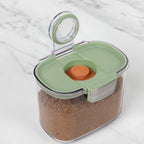 ProKeeper+ Airtight Food Storage Container Set – Clear Plastic Flour and Sugar Canister Set with Magnetic Accessories for Kitchen Organization (Pistachio, 9-Piece)