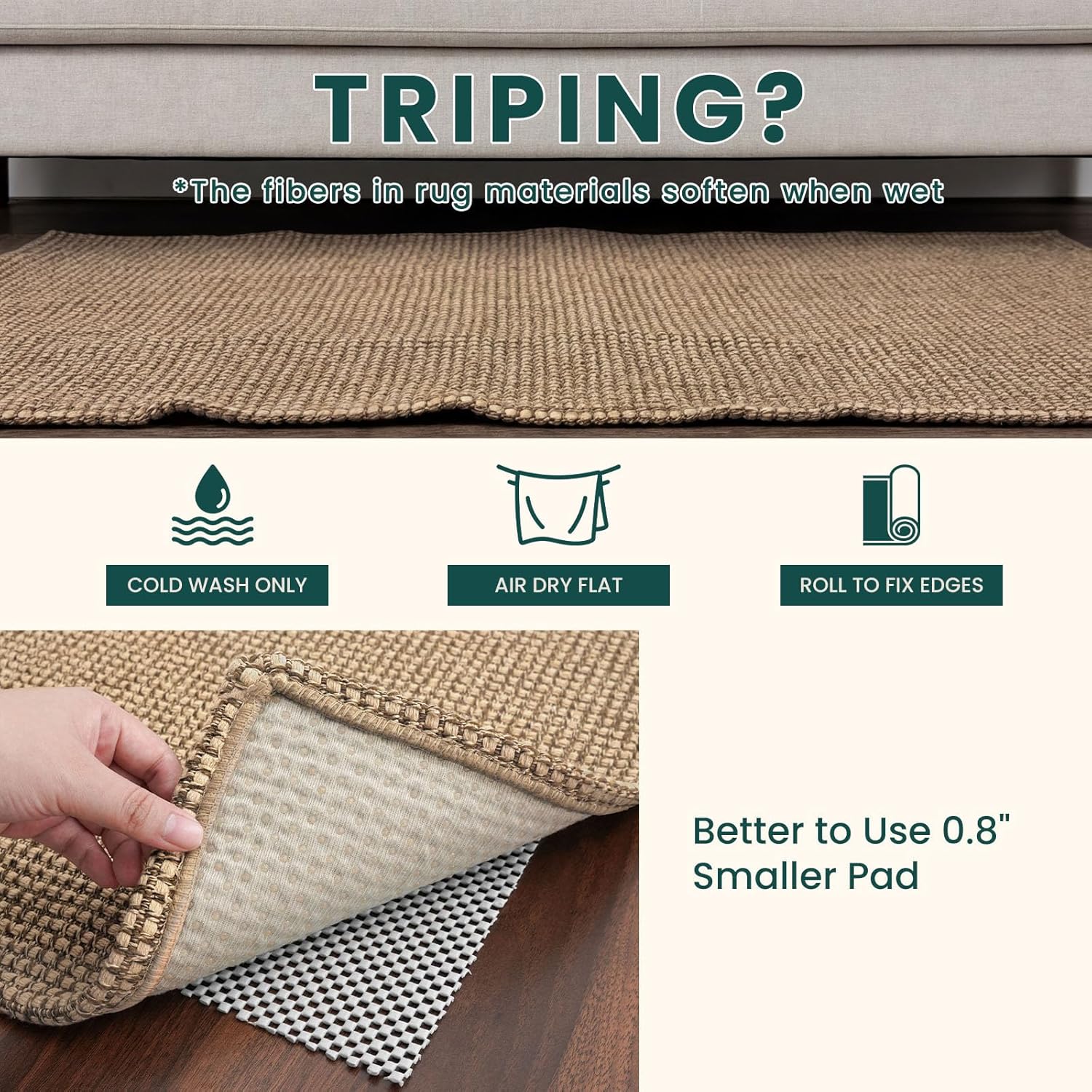 KOZYFLY Boho Runners for Hallways 2x6 ft Washable Kitchen Runner Non Slip Rubber Backed Hall Runners Cotton Entryway Runner Rugs for Indoor Backdoor Bedroom Kitchen, Orange Beige/Tan/Brown