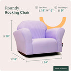 Combo Rocking Chair with Removable Cover, Ergonomic Design for Toddlers, Microsuede Upholstery, Comfortable & Sturdy Wooden Frame, Ages 2-5, Easy to Clean, Ideal for Playrooms & Bedrooms.