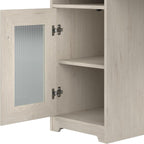 Bush Furniture L Shaped Desk with Hutch, 5 Shelf Bookcase and Lateral File Cabinet | Cabot Collection Corner Computer Table with Storage and Bookshelf | 60Wx23DX37W