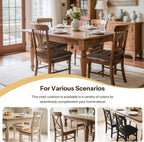 Chair Cushions for Dining Chairs 2 Pack, 18"x18"x3", Coffee | Non-Slip, Tufted, with Ties, Textured, Comfortable, for Kitchen, Dining Room, Home Offices, Living Room, Bars, Indoor