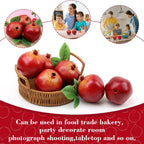 6pcs Fake Pomegranates,Realistic Fake Fruit for Home Decor,Plastic Artificial Pomegranates Decor