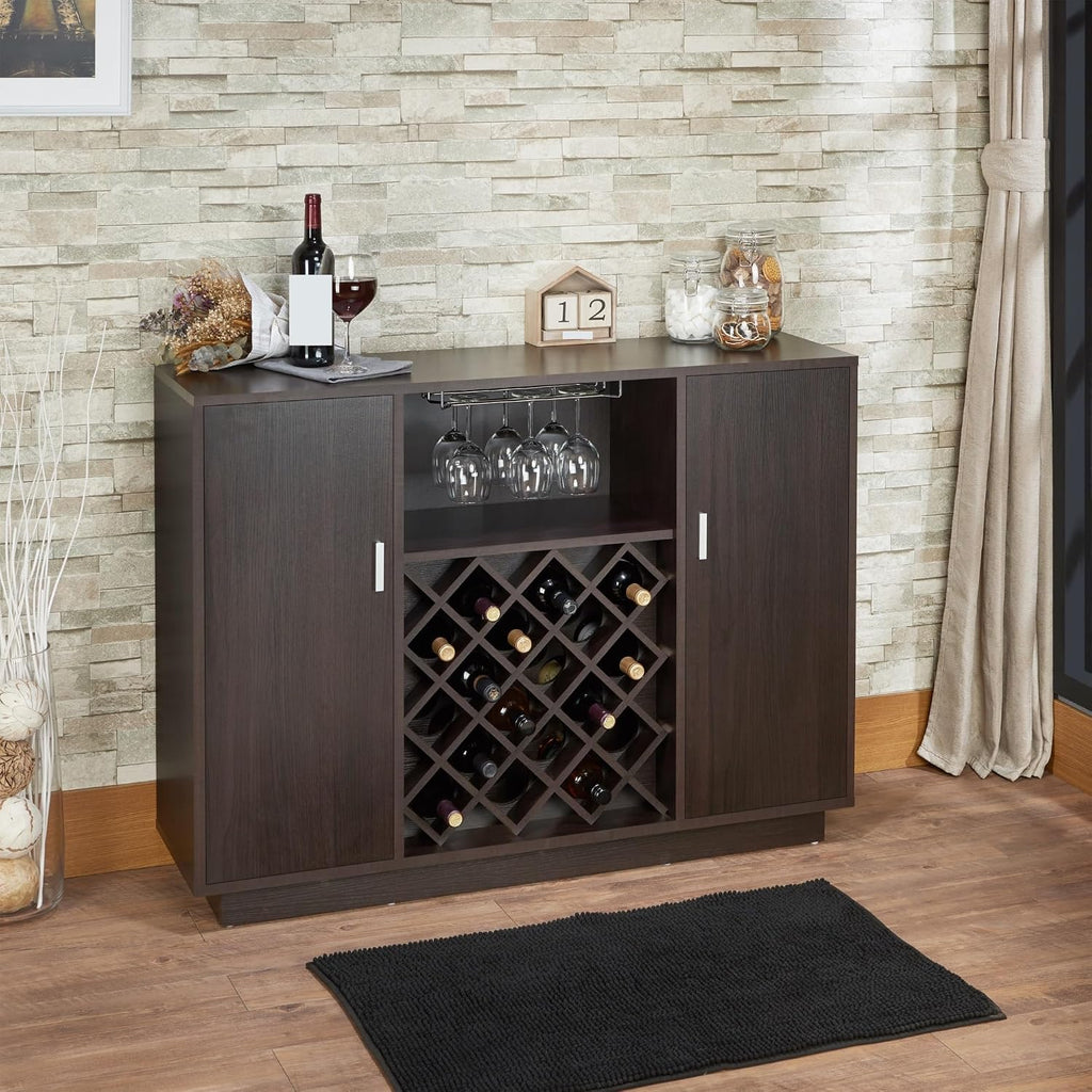 Mid-Century Retro Wine Cabinet, Storage Cupboard for Kitchen Living Dining Room Hallway,for Kitchen Home