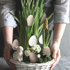 Weysat 32 Pcs Easter Speckled Eggs Neutral Plastic Fake Chicken Eggs 2.36'' Textured Easter Decor Pastel Bowl Vase Fillers Farmhouse Spring Decorations for Vintage Home Table DIY Craft (Brown)