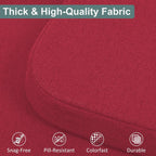 Shinnwa Dining Chair Cushions Set of 4, Patented Design Memory Foam Seat Cushions for Dining Chairs with Ties and Washable Cover, 4 Pack, 17" x 16" x 2", Burgundy