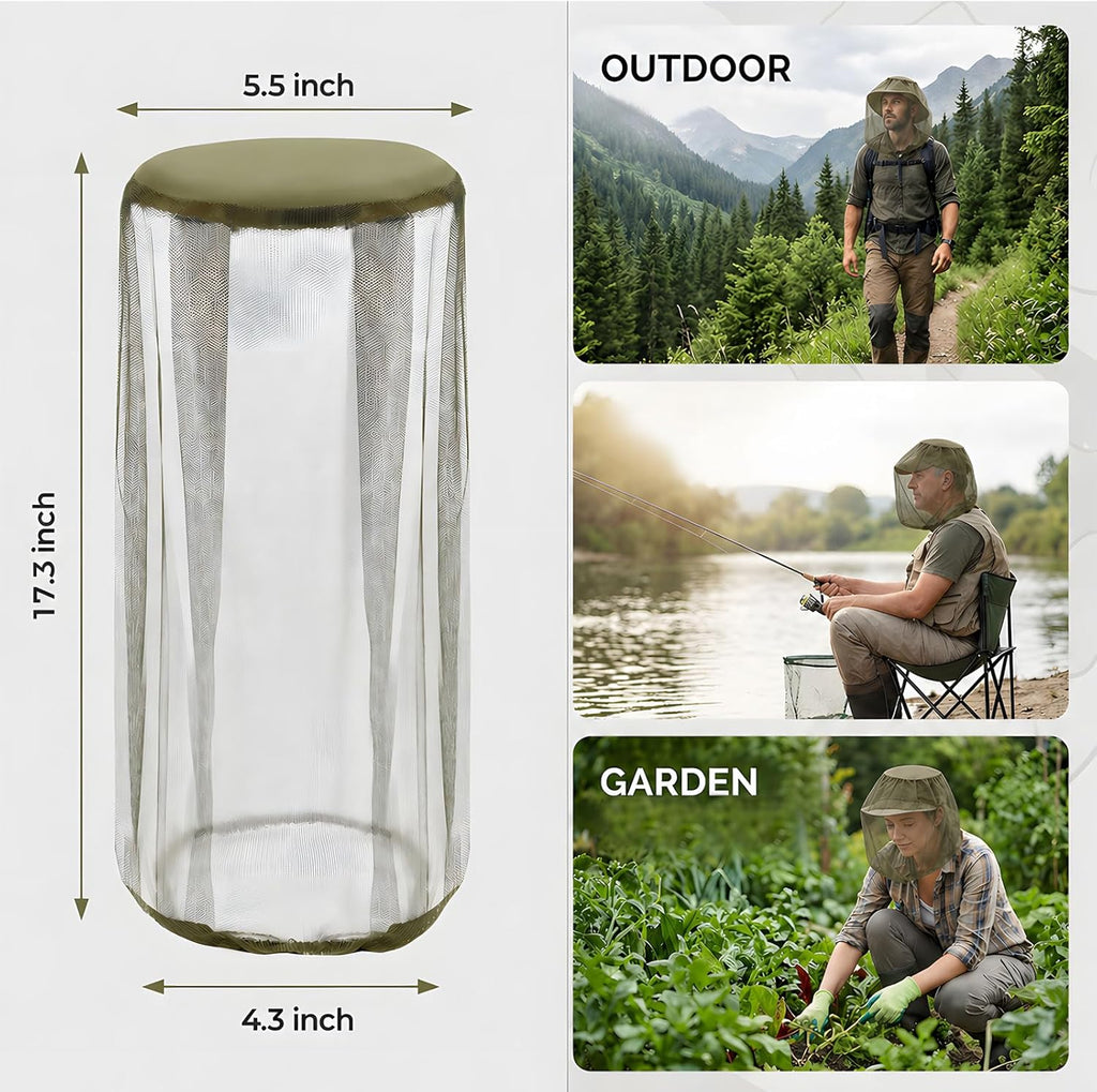 2 Pcs Black Pop Up Mosquito Net for Bed with Drawstring Bag Mosquito Head Net, 78 x 31 x 22 Inch Portable Foldable Mosquito Tent with Double Zipper, Mesh Bed Net for Camping Travel