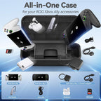 LVVIL Hard Shell Carrying Case for ASUS ROG Xbox Ally/X (2025), Protective Travel Bag Fit ROG Game Console and Adapter with Screen Protector & Thumbstick Cap, for Electronics Cases