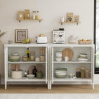 1pcs Modern Buffet Cabinet with Storage Sideboard Cabinet Wood cabinets for Kitchen,Living Room,Hallway Antique White