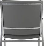 Flash Furniture Hercules Series Heavy Duty Gray Vinyl Stack Chair with Arms and Ganging Bracket, Set of 4