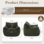 Oversized Bean Bag Chair for Living Room Furniture Bean Bag Chairs for Adults- Small Couch & Lounge Accent Chair for Living Room Chairs or Bedroom
