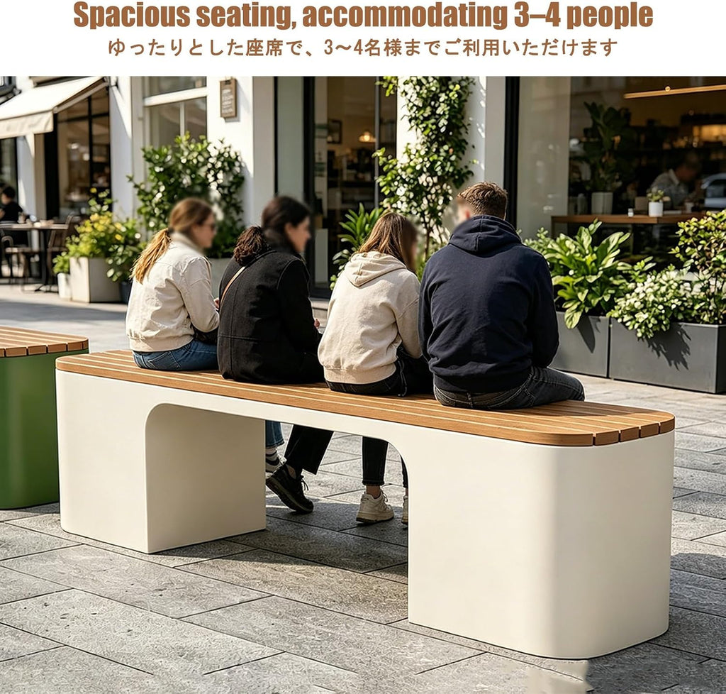 Garden Benches for Outdoors, Patio Benches for Outdoors, Weather Resistant, Backless Design, Suitable for Parks, Gardens, Patios, and Leisure Areas.(Green,150 * 40 * 45CM)