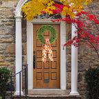 2Pcs Boxwood Wreath Sashes, Perfect Fall, Halloween, Christmas, Thanksgiving Decor, Wreath Satin Sash for Embroidery Monogram, Water Proof, No Fading, No Fear of Sun, Rain, Wind, Designed for Outdoor