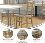 Flash Furniture Hercules Series Children's Resin Event Chair, Commercial/Residential All Occasion Chair, 330 lb. Static Weight Capacity, Gold