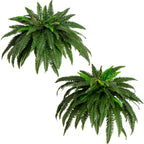 Nearly Natural 48in Boston Fern Artificial Plant, Large Hanging Fake Plant with 67 Long Realistic Fronds, Maintenance-Free Faux Fern for Office and Home Décor (Set of 2)