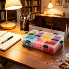 59 Grids Bead Organizer Box - Large Double Layer with Locking Lids, Clear Craft Storage Container (14.2"x10.2"x3.5") for Jewelry Beads, DIY, Fishing Tackle, Small Parts Organization