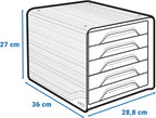 Smoove Desktop Module 5 Drawers