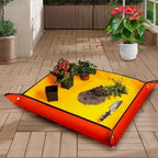 Gardening Repotting Mat for Plants - Waterproof Mat for Potting, Soil Change, Flower and Plant Care (66cm x 66cm, Yellow)