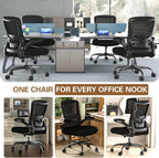 Ergonomic Office Chair - High Back Desk Chair with Adjustable Lumbar Support, Breathable Mesh Back, 330LBS Capacity, Easy Assembly, for Home Office Executive Computer Task