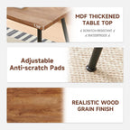 Howtek 5 Piece Dining Table Set, Modern Rectangular Kitchen Dining Room Table with 4 Teddy Fabric Dining Chairs, Space-Saving Kitchen Table Set for Apartment, Living Room, Small Space