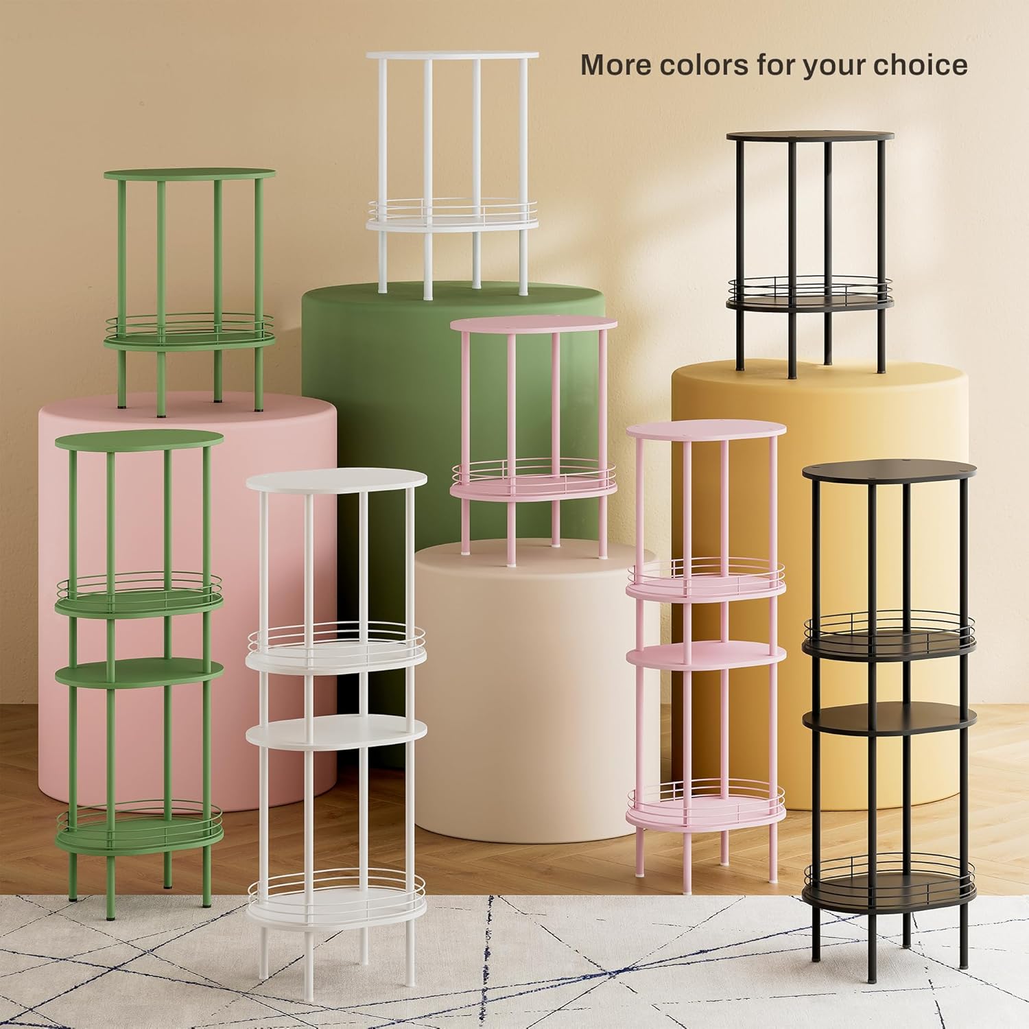 Small Modern Oval Side Table with Storage,2-Tier Side Tables Living Room,Sturdy Nightstand for Small Space - Living Room, Bedroom, Bathroom, Nursery (1PC,Green)