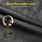 Bean Bag Chair 3ft Memory Foam Sack with Removable Velvet Cover, Ultra Soft Fabric, High Rebound Foam Filling, Portable Lazy Sofa for Adults & Teens, Black