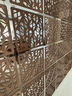 Ceiling Hanging Room Divider Panels, Walnut