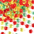 60pcs Mini Apples, Fake Apples Artificials Red Yellow Green Fake Fruit Acrylic Decor Back to School Crafts Ornaments for Vase Filler Ice Rocks Party Supplies Home School Table Decor
